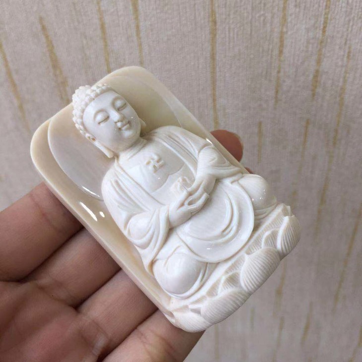 401309猛犸象牙阿弥陀佛挂件