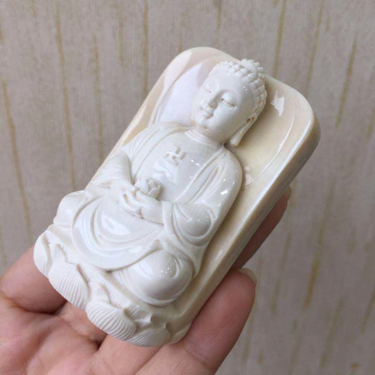 401309猛犸象牙阿弥陀佛挂件