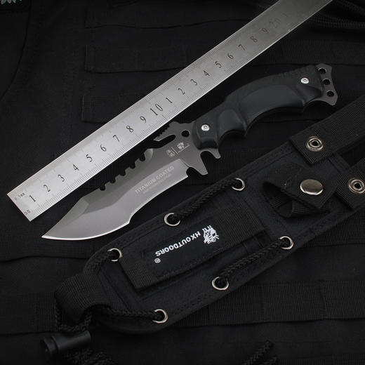 汉道三叉戟夜刃军刀户外刀具战术直刀防身特战刀