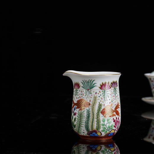 珐琅彩鱼藻纹吉祥杯6头、10头茶具 商品图2