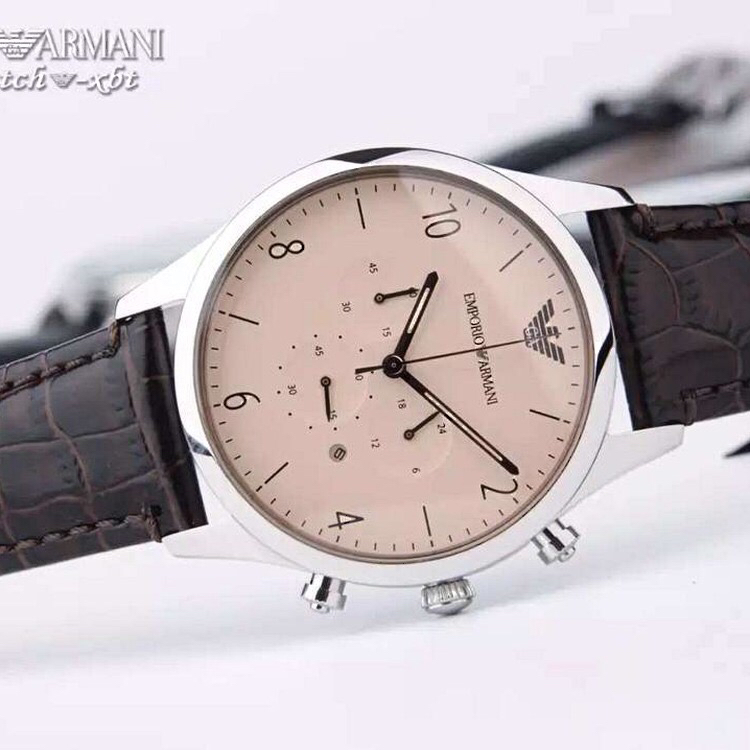 原单阿玛尼ar1878表壳316l精钢表带意大利牛皮尺寸宽43mm长43mm厚度13