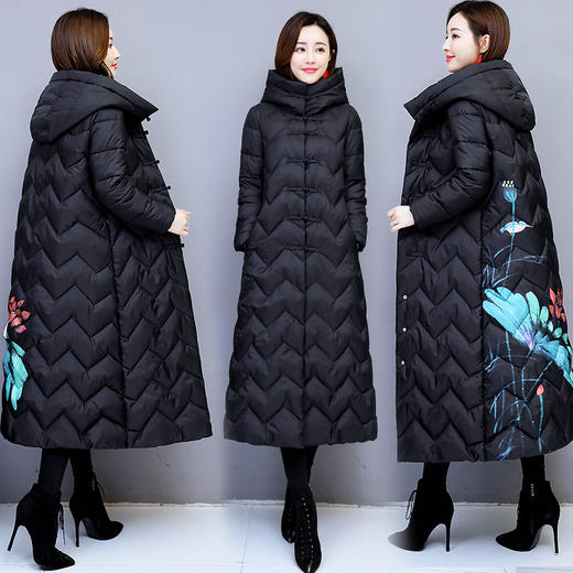 加厚保暖，简约印花棉服HR-YM7852 商品图1