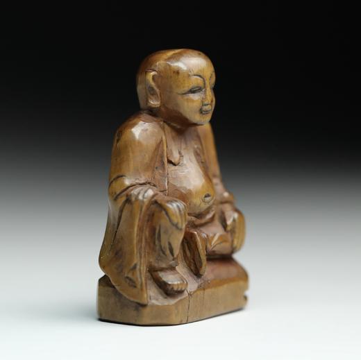 清代黄杨木雕弥勒佛像 商品图3