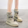 【雪地靴女】冬季户外平底中筒雪地靴保暖女靴厚底松糕底女棉靴一脚蹬鞋子 商品缩略图7