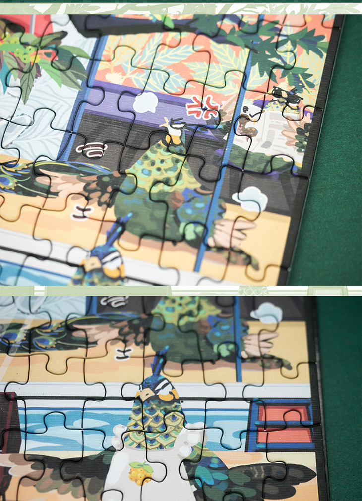 博物小馆原创萌之屋动物漫画100块免拼拼图a5尺寸小拼图