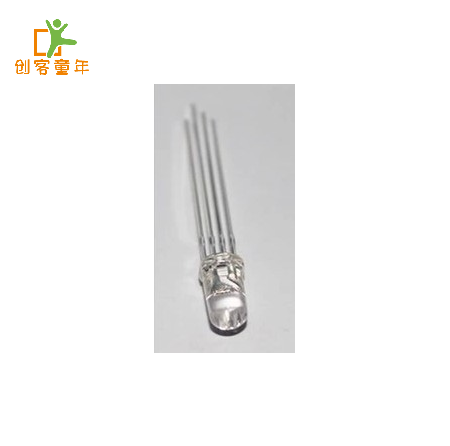 共阳四脚5MM全彩LED发光二极管可控七彩灯红绿蓝三色全彩RGB透明