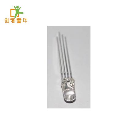 共阳四脚5MM全彩LED发光二极管可控七彩灯红绿蓝三色全彩RGB透明 商品图0