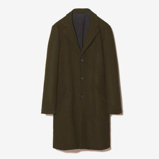 KURO SUPER 100'MELTON WOOL CHESTER FIELD COAT 羊呢大衣 商品图4