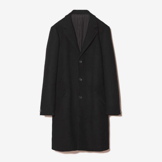 KURO SUPER 100'MELTON WOOL CHESTER FIELD COAT 羊呢大衣 商品图3