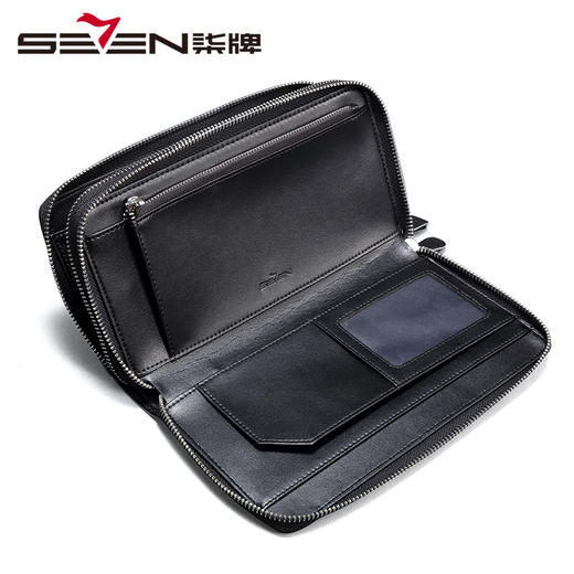 柒牌男士长款钱包 商务男士手拿包皮包经典休闲钱夹	112P90010 商品图1