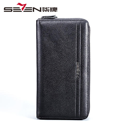 柒牌男士长款钱包 商务男士手拿包皮包经典休闲钱夹	112P90010 商品图0