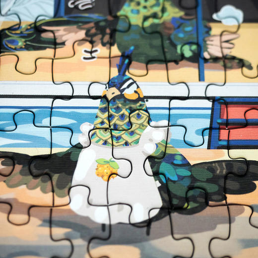 博物小馆原创【萌之屋】动物漫画 100块免拼拼图 A5尺寸小拼图 商品图1