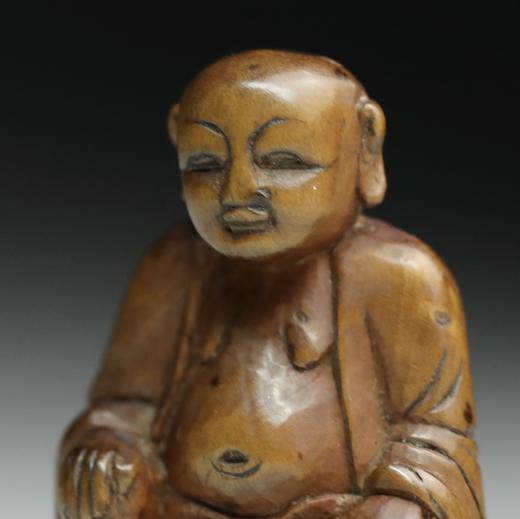 清代黄杨木雕弥勒佛像 商品图4