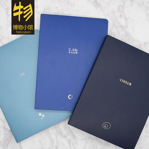 博物小馆 原创 | 海洋系列笔记本 蓝色 横线本 空白本 点阵本 七天内发货 商品图0
