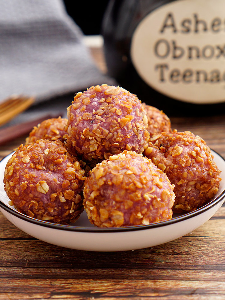 三全燕麦紫薯球油炸小吃冷冻半成品400g