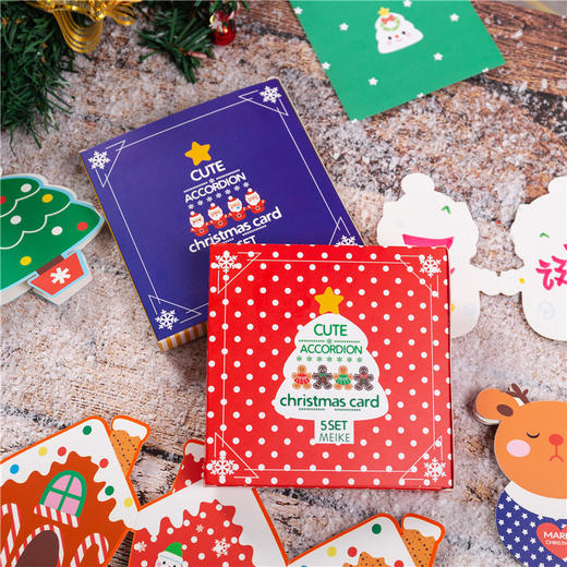 圣诞节装饰圣诞树小礼物圣诞树手工diy纸质拉花圣诞节贺卡幼儿园 商品图3