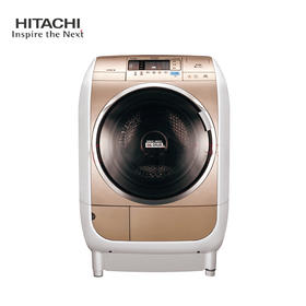 (仅售上海地区) Hitachi 日立 BD-C6100C全日本进口洗烘一体9kg全自动滚筒洗衣机 香槟金