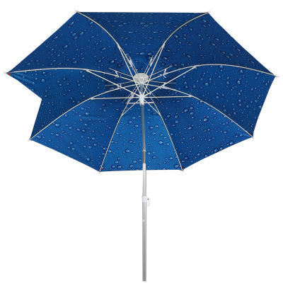 【渔具】*钓鱼伞1.8-2.4双层万向折叠钓伞防雨晒台垂遮阳伞水珠色 商品图4