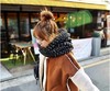 【女士围巾】韩版针织围巾女 西米露学生新款粗毛线围脖加长拼色 商品缩略图4