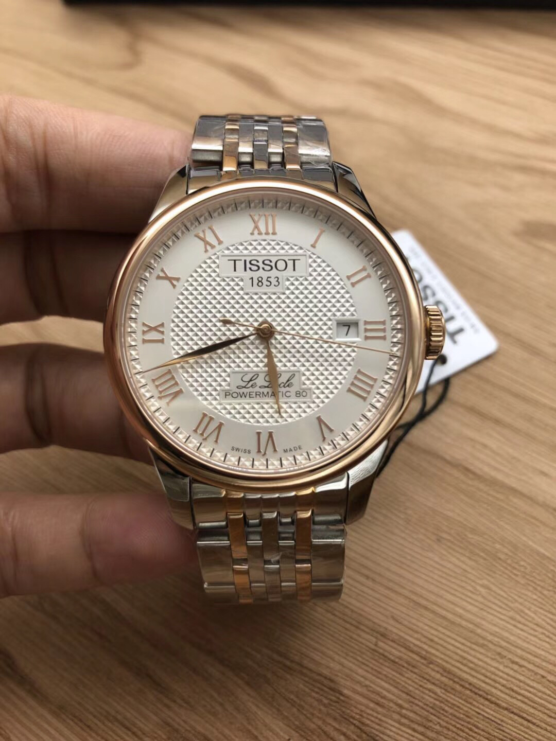 天梭t006力洛克系列新款间玫金搭配机芯eta28242功能自动上链机械机芯