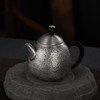 国春银饰丨手工银壶 锤目纹纯银龙蛋壶 附检测证书 约158克 商品缩略图4
