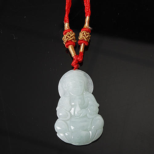 净瓶观世音菩萨玉石项链a23