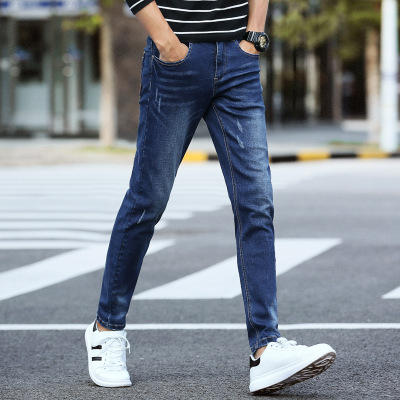 【服饰鞋包】男牛仔裤百搭修身秋季新款韩版潮流青年弹力直筒休闲长裤子男 商品图4