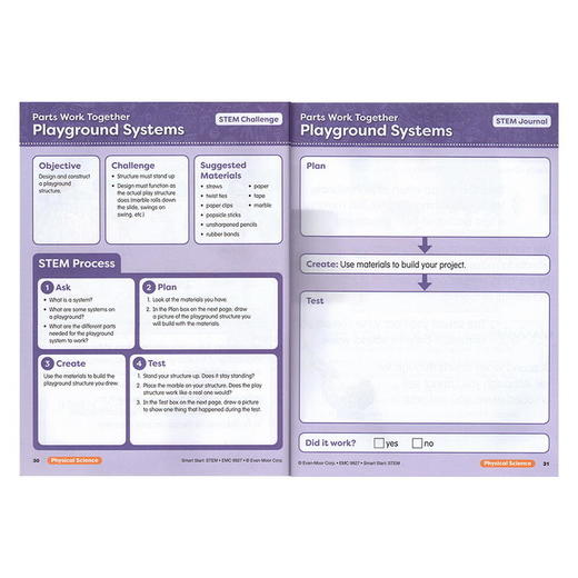 【中商原版】聪慧启蒙跨学科学习练习册3册 英文原版 Evan Moor Smart Start STEM 美国加州教辅 英语启蒙教材 3-8岁 商品图3