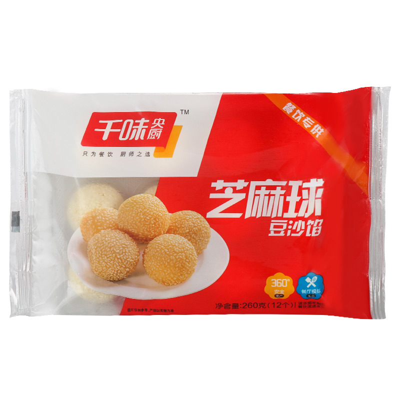 1袋装 千味央厨芝麻球（豆沙味 260g）