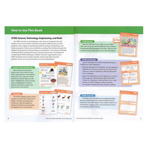 【中商原版】聪慧启蒙跨学科学习练习册3册 英文原版 Evan Moor Smart Start STEM 美国加州教辅 英语启蒙教材 3-8岁 商品图2