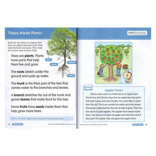 【中商原版】聪慧启蒙跨学科学习练习册3册 英文原版 Evan Moor Smart Start STEM 美国加州教辅 英语启蒙教材 3-8岁 商品图1