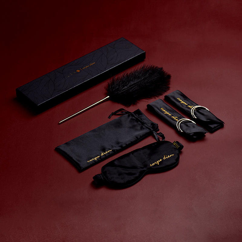 UPKO及时行乐特别版礼盒羽毛棒情趣tiao情套装捆绑束缚真丝眼罩情趣成人用品