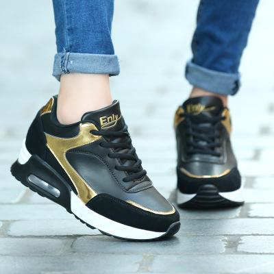 <有书独家>【服饰鞋包】女鞋秋冬内增高百搭韩版潮鞋厚底运动气垫鞋小白鞋女 商品图1