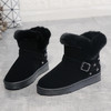 【短靴】。新款冬季加绒加厚保暖休闲纯雪地靴低帮女鞋 商品缩略图1
