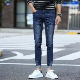 【服饰鞋包】男牛仔裤百搭修身秋季新款韩版潮流青年弹力直筒休闲长裤子男