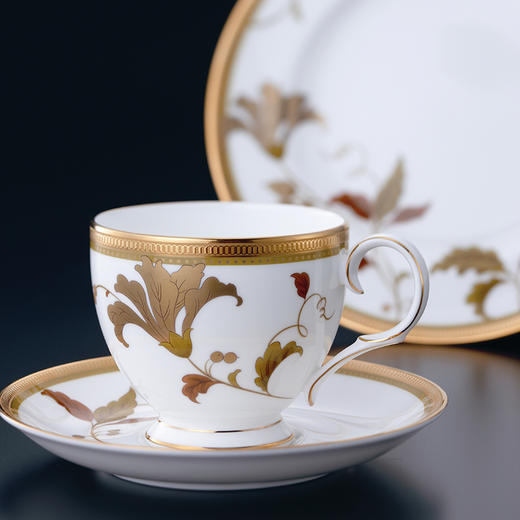 日本则武Noritake Islay浮雕描金骨瓷茶杯茶碟对杯咖啡杯进口 商品图1