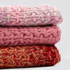 羊毛 山羊绒 夹花时尚针织套头脖套（红色夹花1-3） 出口日本尾货原价980