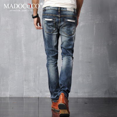 【服饰鞋包】牛仔裤男秋季男款秋天青年新款修身小脚弹力欧美男装长裤子潮 商品图2