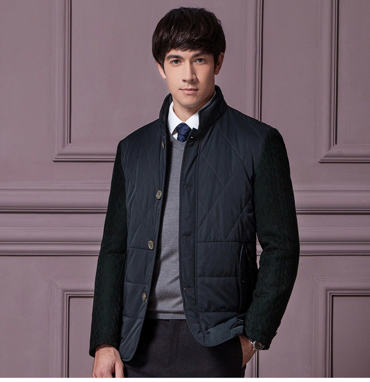 柒牌男士棉衣青年冬季保暖立领棉服中老年男装商务休闲外套父亲装