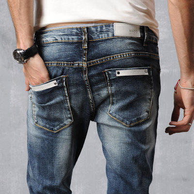 【服饰鞋包】牛仔裤男秋季男款秋天青年新款修身小脚弹力欧美男装长裤子潮 商品图4