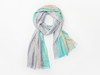精纺色织彩条围巾披肩 豆沙蓝绿 商品缩略图1
