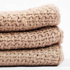 羊毛 山羊绒 夹花时尚针织套头脖套（驼色夹花17-19） 出口日本尾货原价980