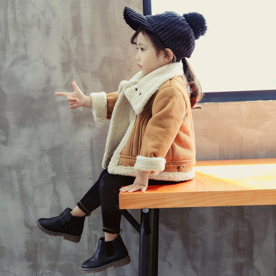 【女童服】女童鹿皮绒外套新款秋冬季儿童 韩版洋气中小童加绒上衣 商品图4