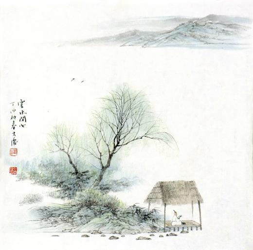 任大庆-真迹-山水画《云水闲心》 客厅 玄关 商品图1