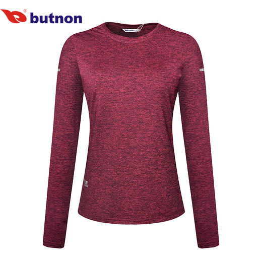 8706巴特侬 圆领运动长袖T恤女户外长袖T恤强弹力休闲长袖圆领 商品图1