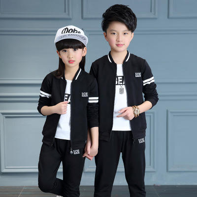 【童装】男童秋装童装秋女童套装运动三件套学生校服儿童衣服 商品图4