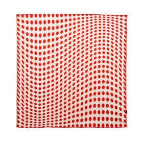 SAINTJOY/上久楷 真丝方巾 律动·白底红点 FJ18011