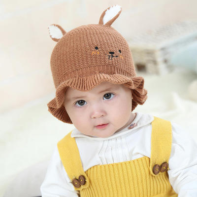 【宝宝帽】韩版秋冬新款6-12个月宝宝毛线帽子1-2岁男女可爱小兔耳朵针织帽 商品图0