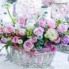 Flowerbene【花有独钟】私人订制鲜花抱抱桶花篮手提花篮 商品缩略图1