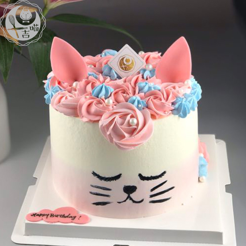 手绘猫咪蛋糕